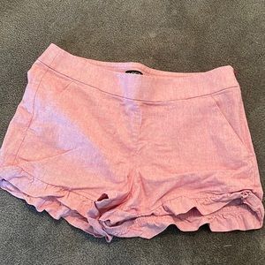 LOFT pink ruffle bottom shorts